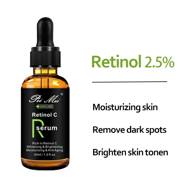 Produits de soins de la peau Sérum visage à la vitamine C Éclaircit la peau Éclaircit les taches Essence visage à l'acide hyaluronique Produits de soins de la peau 30 ml