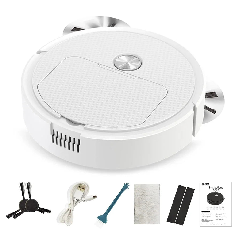 Intelligent Sweeping Robot with Long Battery Life Low Noise Design Compact House Cleaning Machine for Hard Floor and Pet Hair