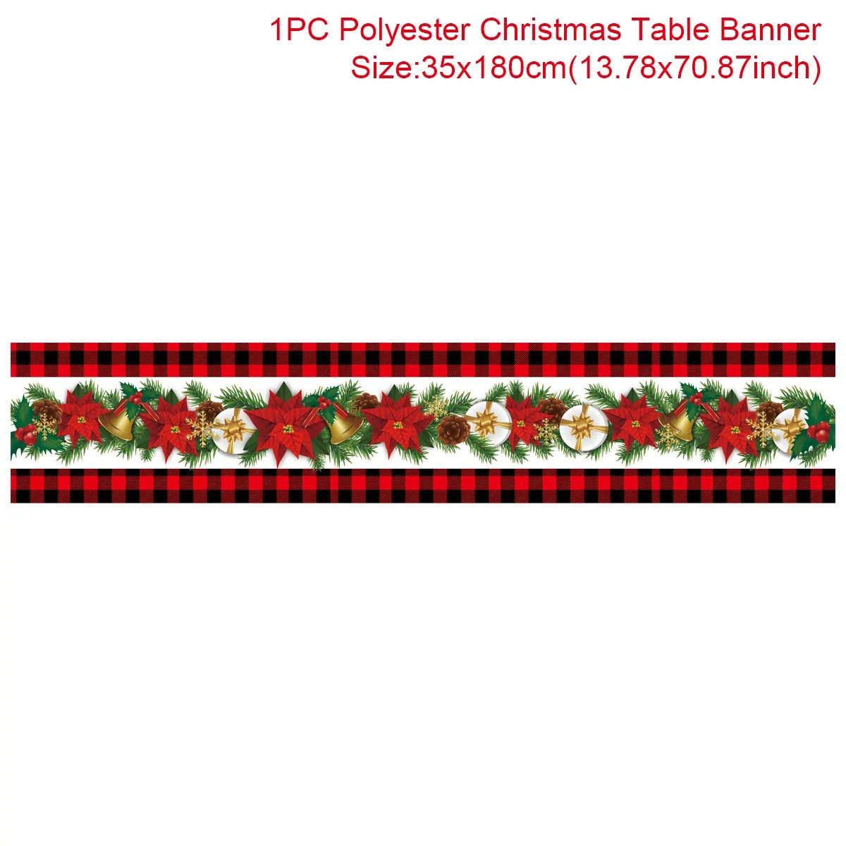 Chemin de table de Noël en tissu, décoration de table pour la maison, nappe 2024, ornement de Noël, cadeau du Nouvel An 2025