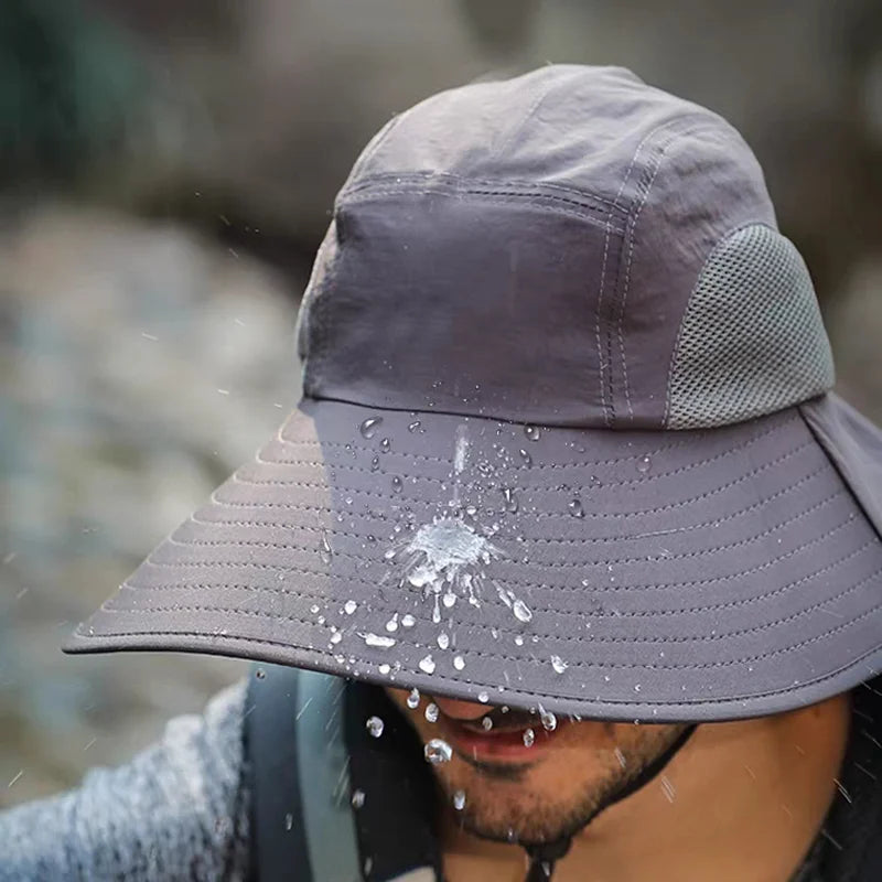 Chapeau de pêcheur, idéal pour se protéger du soleil, protection du cou super confortable, visière anti-UV .