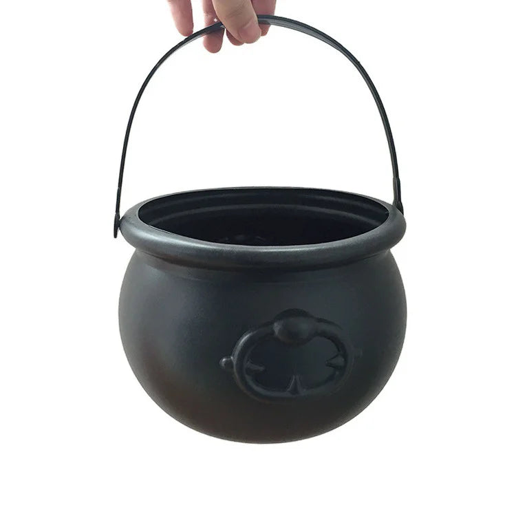 Grand chaudron de sorcière pour décoration d'Halloween, centres de table pour fêtes irlandaises, porte-bonbons, décorations d'Halloween
