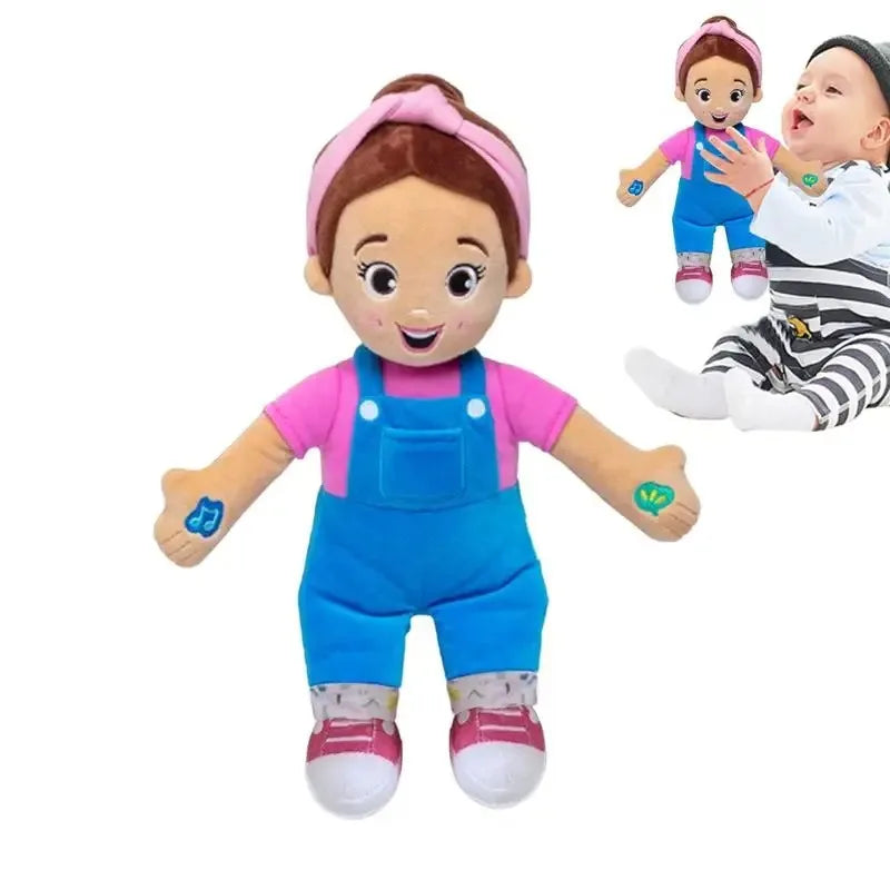 Poupée parlante et chantante Mme Rachel de 30 cm de haut, jouet interactif pour tout-petits, jouets pour filles et garçons de 6 mois à 3 ans et plus, poupée en peluche, jouets pour enfants
