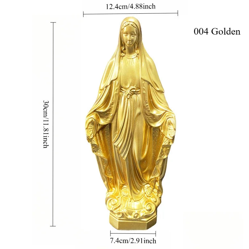 Statue de la Vierge Marie, religieuse catholique, Notre-Dame de Lourdes, statue de la Mère de Dieu, figurines en résine, décoration de bureau, Jésus