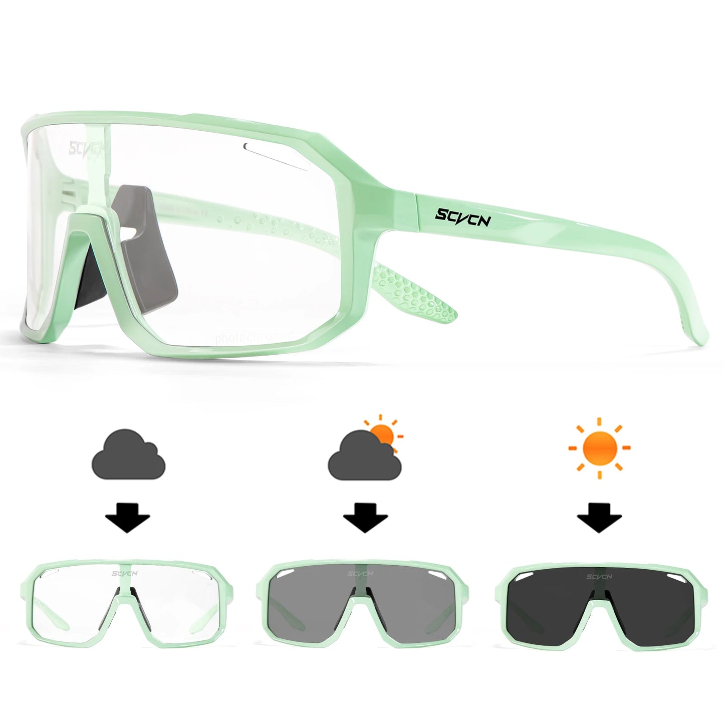 SCVCN Lunettes de soleil de cyclisme pour VTT, pour l'extérieur, UV400, pour femmes, sport, course à pied, hommes, vélo de route