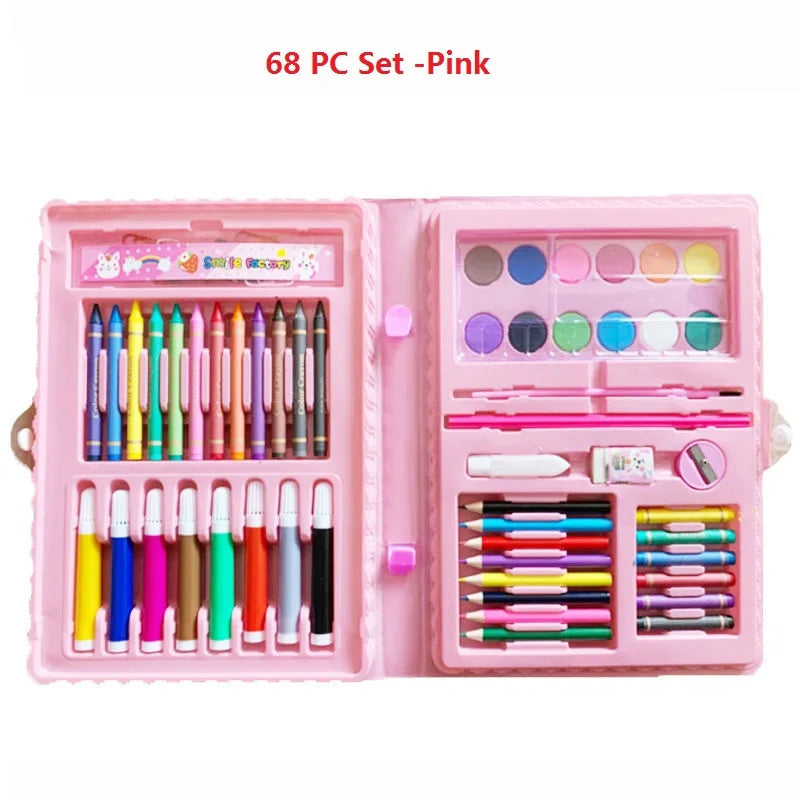 Ensemble complet de pinceaux pour enfants, 42/68/86/150/168/208 pièces, crayons aquarelle avec planche à dessin, fournitures artistiques pour enfants, cadeaux