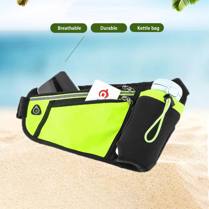 Sac banane d'hydratation pour course de marathon, sac banane de sport, triangle d'escalade, randonnée, gym, fitness, pochette banane avec bouteille d'eau