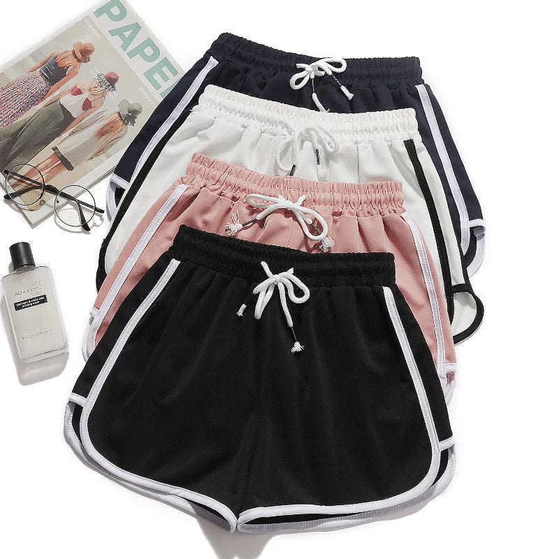 Shorts de yoga pour femmes, vêtements d'extérieur d'été, taille moyenne, pantalons décontractés amples et droits, pantalons courts de gym à jambes larges, minces et respirants