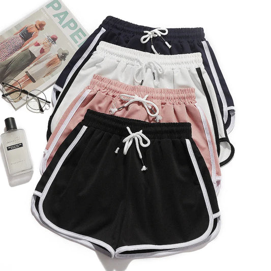 Shorts de yoga pour femmes, vêtements d'extérieur d'été, taille moyenne, pantalons décontractés amples et droits, pantalons courts de gym à jambes larges, minces et respirants