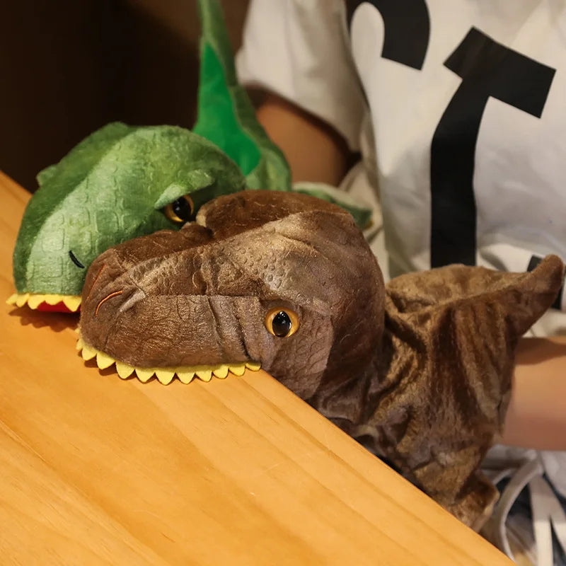 Marionnette à main en peluche dinosaure réaliste Triceratop Tyrannosaurus Rex pour enfants et adultes