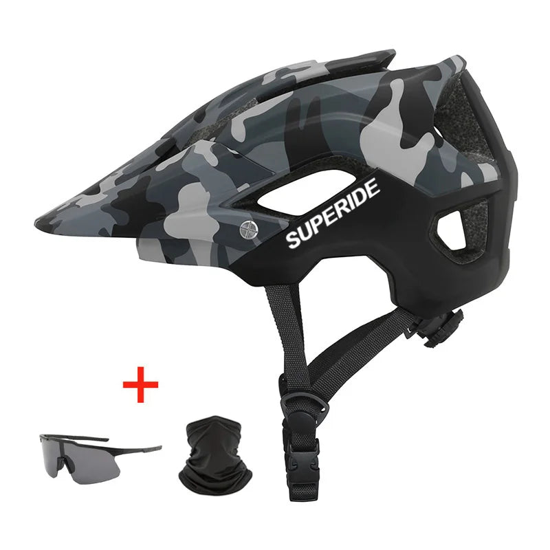 Casque de vélo VTT SUPERIDE moulé DH, casque de sport anti-impact pour vélo de route, de montagne, pour hommes et femmes