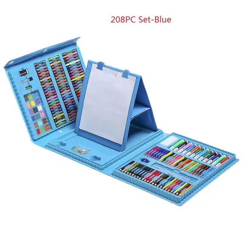 Ensemble complet de pinceaux pour enfants, 42/68/86/150/168/208 pièces, crayons aquarelle avec planche à dessin, fournitures artistiques pour enfants, cadeaux