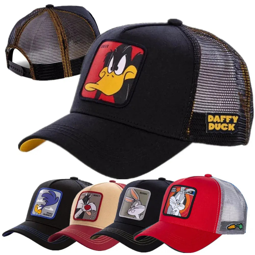 Casquette de baseball unisexe avec dessin animé, haute qualité, pour homme, camionneur