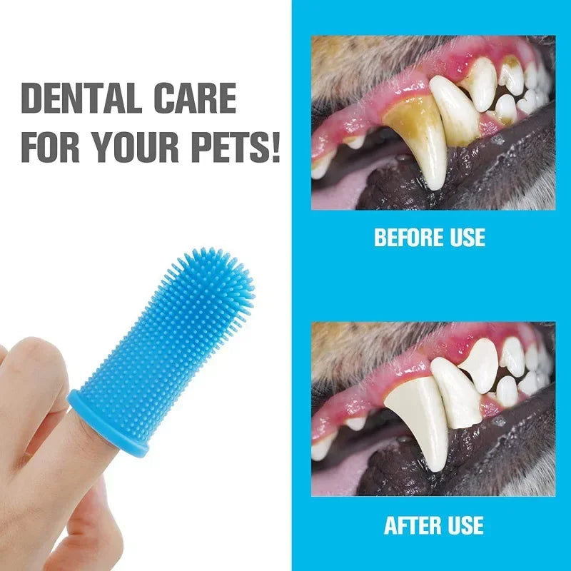 Brosse à dents pour chien ultra douce, nettoyage des dents et haleine fraîche, en silicone non toxique. Brosse à dents pour chat et chien. Produits pour animaux de compagnie.