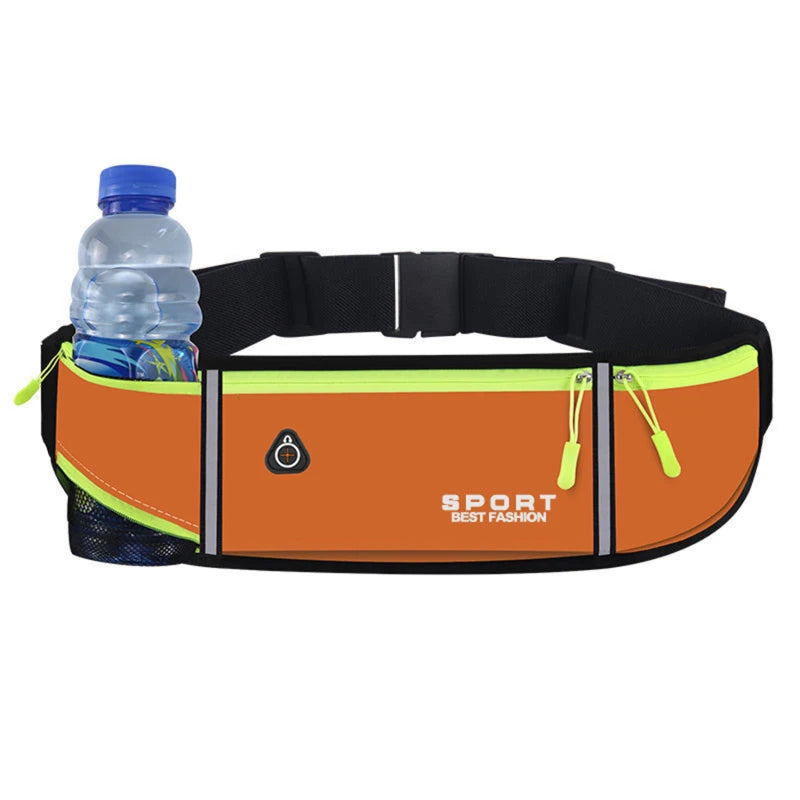 Sac banane de course, de marathon, de jogging, pour hommes et femmes, pour l'équitation en plein air, le fitness, avec bouteille d'eau, étanche, pour téléphone, ceinture de sport
