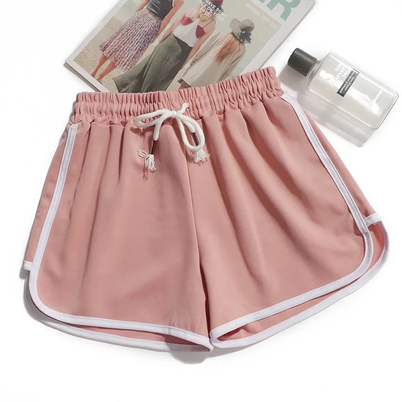 Shorts de yoga pour femmes, vêtements d'extérieur d'été, taille moyenne, pantalons décontractés amples et droits, pantalons courts de gym à jambes larges, minces et respirants