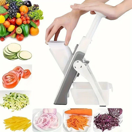 Trancheuse réglable, coupe-légumes en dés, lame en acier inoxydable, gadget de cuisine, fonctionnement manuel
