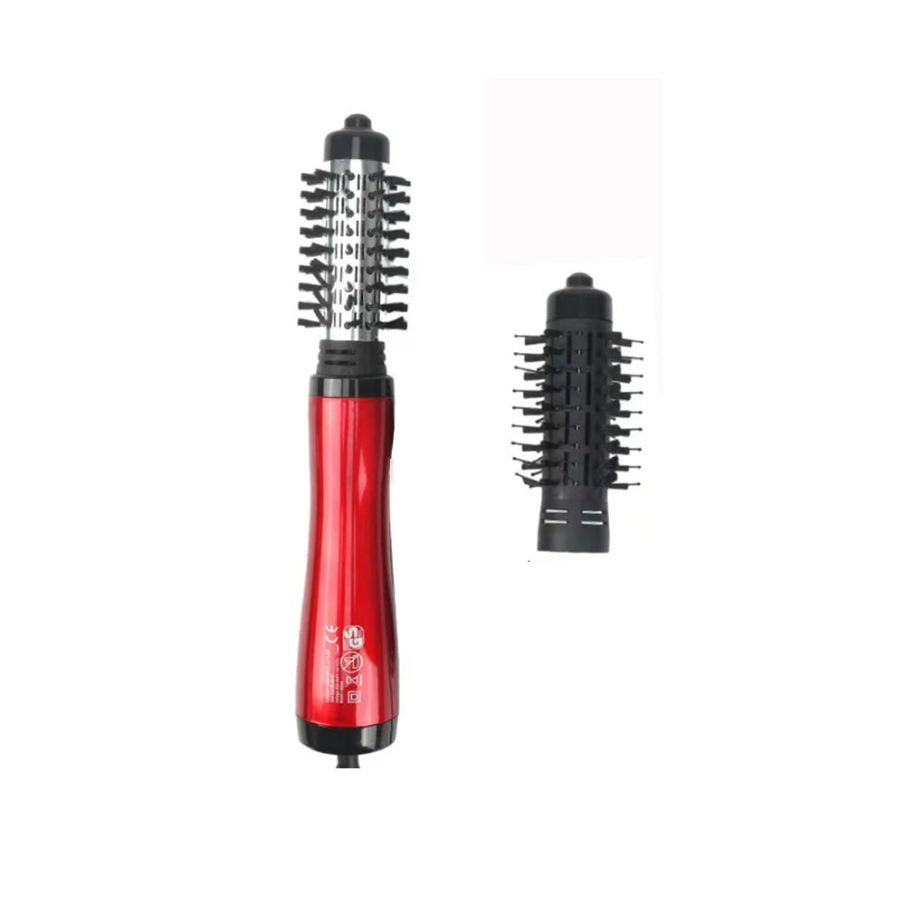 Brosse à air chaud LY 2 en 1, brosse rotative à air chaud, boucler, lisser, coiffer, sèche-cheveux ionique rond auto-rotatif