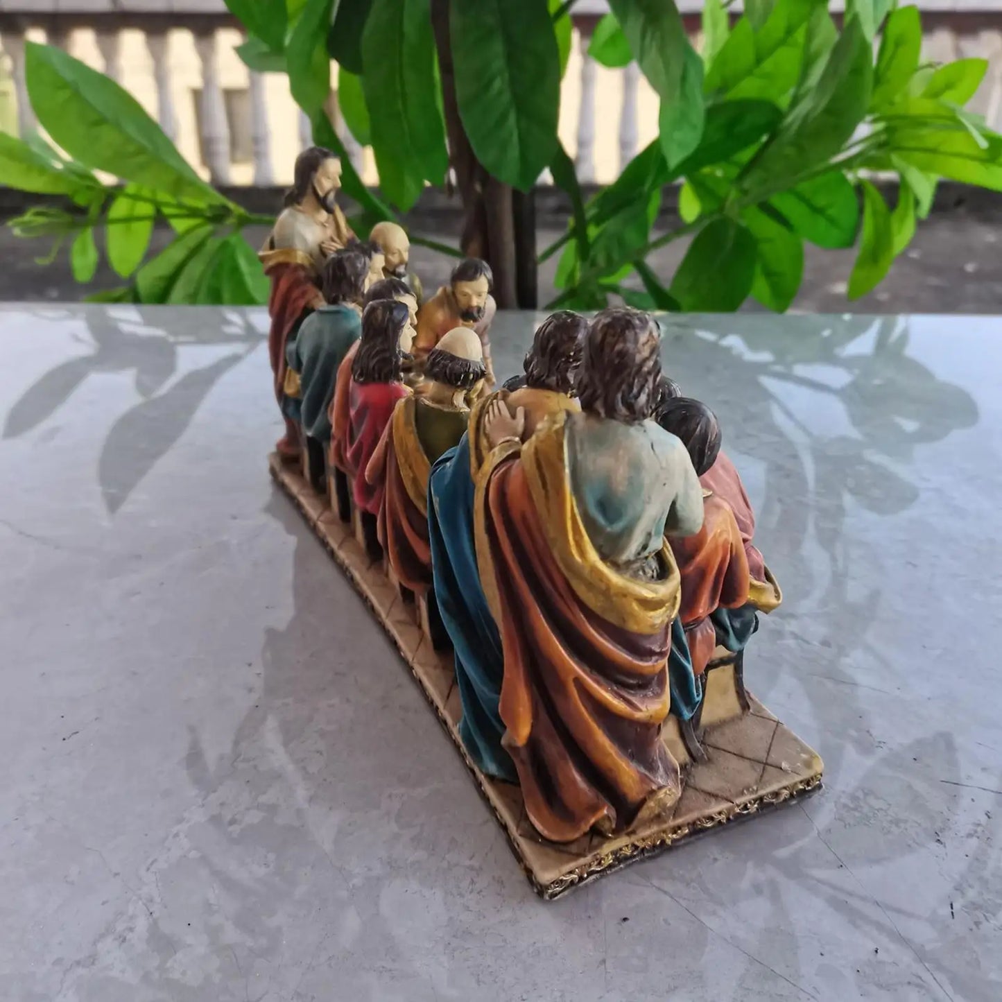 Statue décorative en résine de la Cène de Jésus et des 12 disciples pour décoration de salon, chambre à coucher, cadeau religieux